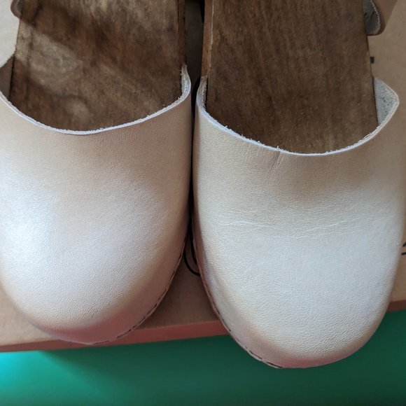 Kit + Clogs Studio aaliyah leather shoes stone mid heel size 40 (EU) - Picture 5 of 8